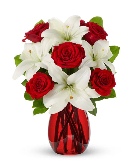 Red Roses & White Lilies